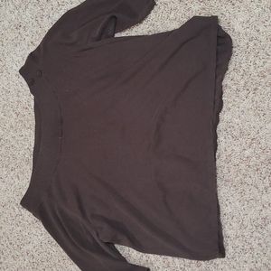 Brown swoop neck sweater women's size 2x
